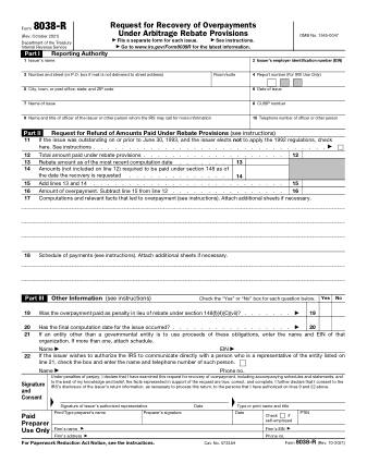 IRS Form 8038R