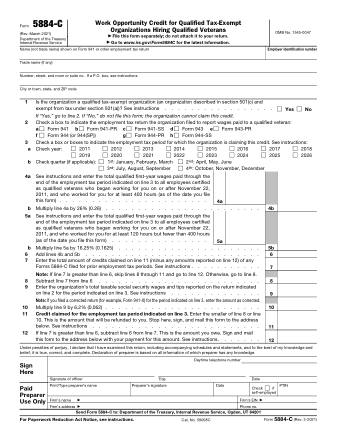 IRS Form 5884C