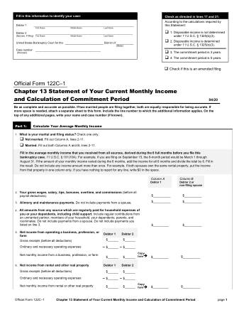 US Courts Form B 122C 1 2020 04