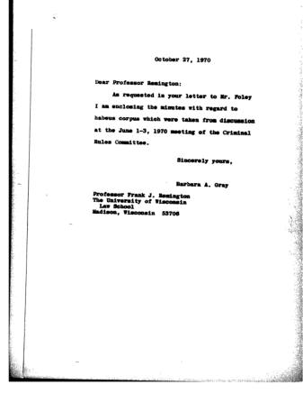 US Courts Form CR06 1970 MIN