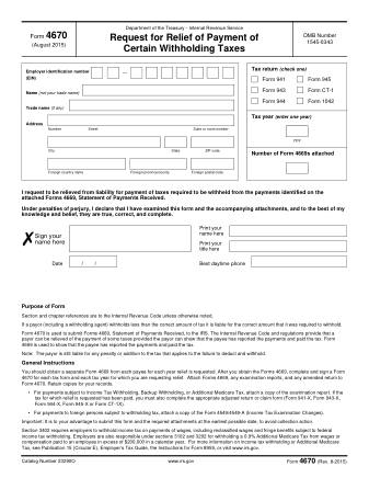 IRS Form 4670