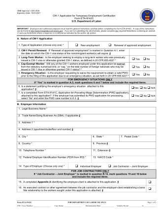 DOL Form 9142C