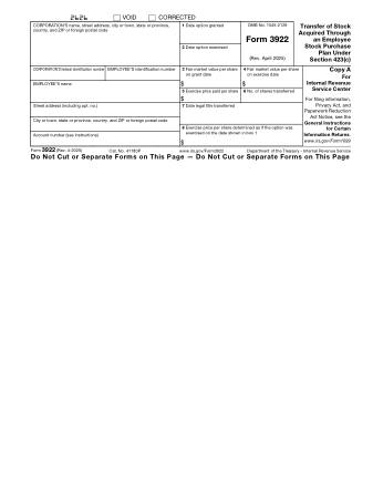 IRS Form 3922