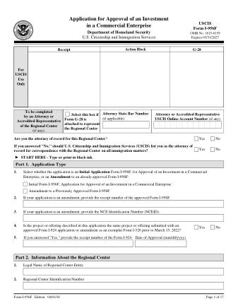 USCIS Form I-956F
