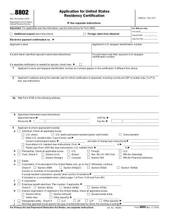 IRS Form 8802