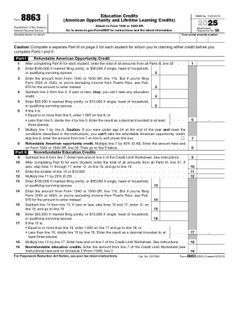 IRS Form 8863