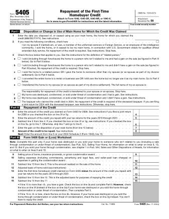 IRS Form 5405