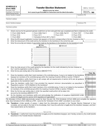 IRS Form 3800A