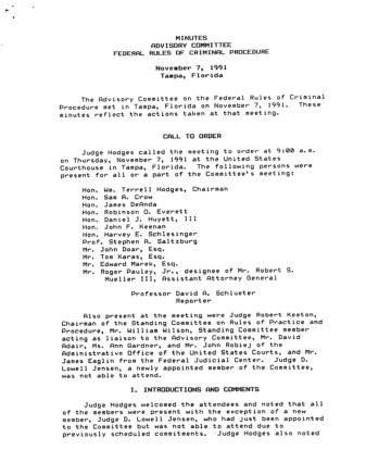 US Courts Form CR11 1991 MIN