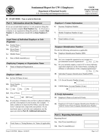 USCIS Form I-129CWR