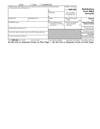IRS Form 1099QA
