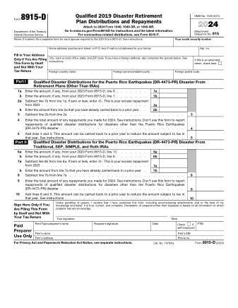 IRS Form 8915D