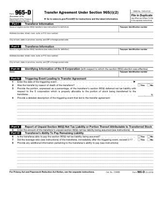 IRS Form 965D