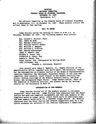 US Courts Form CR11 1987 MIN