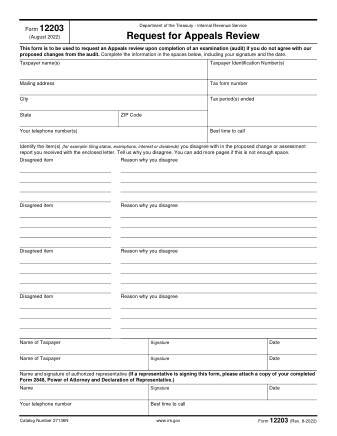 IRS Form 12203