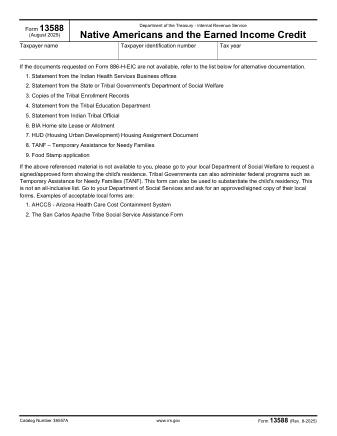 IRS Form 13588