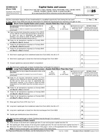 IRS Form 1120SD