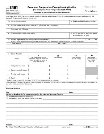 IRS Form 3491
