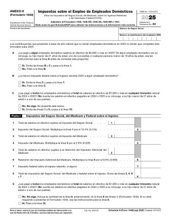 IRS Form 1040SHS