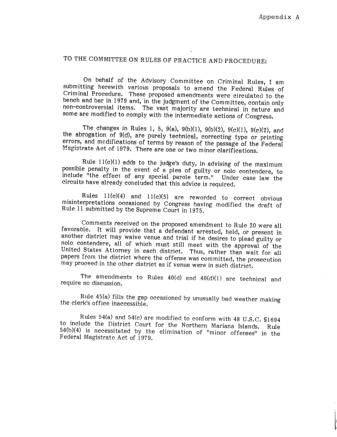 US Courts Form CR06 1981