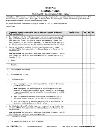 IRS Form 15417H