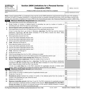IRS Form 1120SH