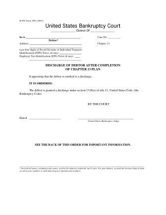 US Courts Form FORM 18W 0807