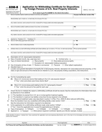 IRS Form 8288B