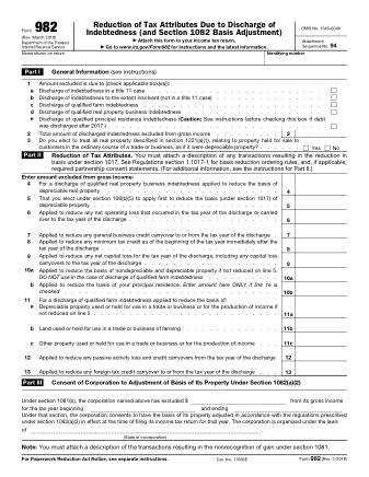 IRS Form 982