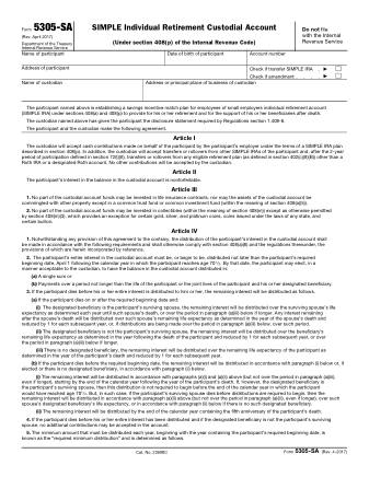 IRS Form 5305SA
