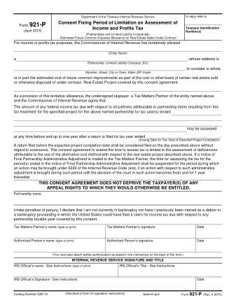 IRS Form 921P