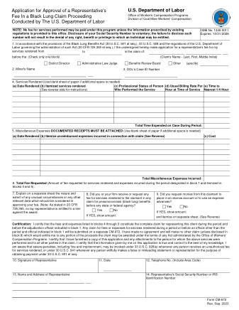 DOL Form CM 972