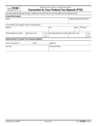 IRS Form 15108