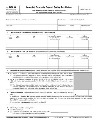 IRS Form 720X