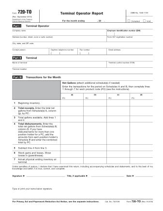 IRS Form 720TO
