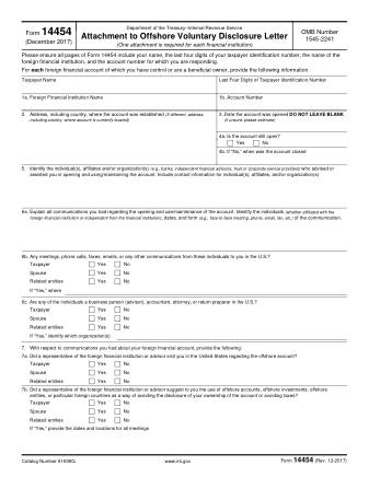 IRS Form 14454