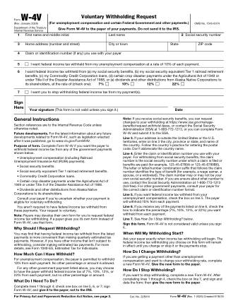 IRS Form W4V