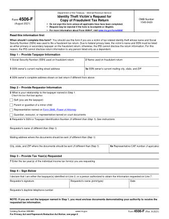 IRS Form 4506F