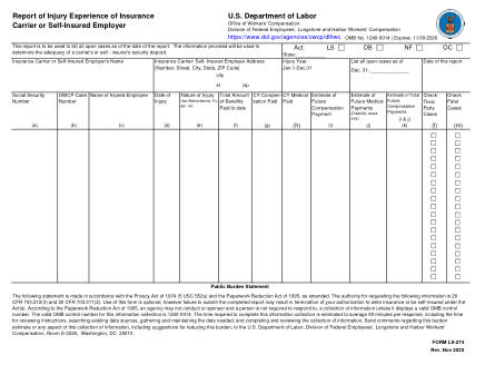 DOL Form LS 274