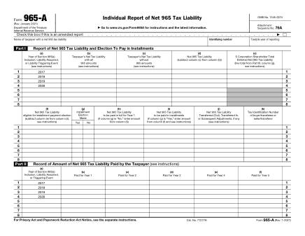 IRS Form 965A