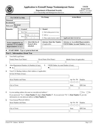 USCIS Form I-539