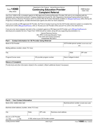 IRS Form 14360