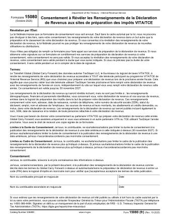 IRS Form 15080FR