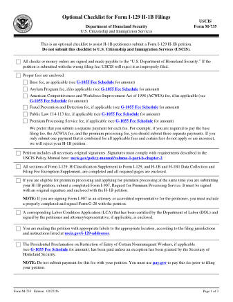 USCIS Form M-735