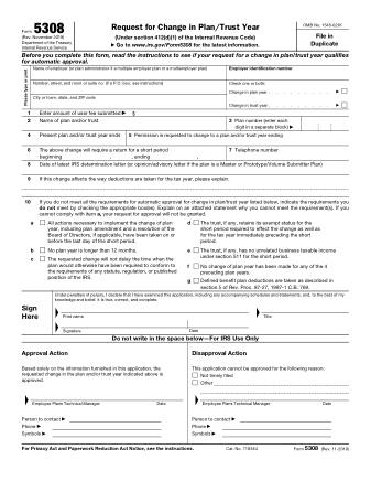 IRS Form 5308