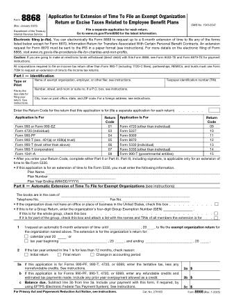 IRS Form 8868