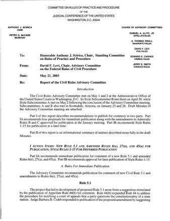 US Courts Form CV5 2003