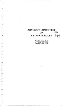 US Courts Form CR1998 04