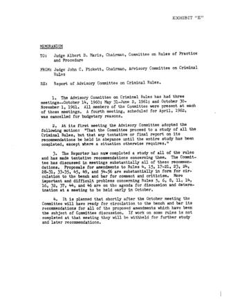 US Courts Form CR11 1961