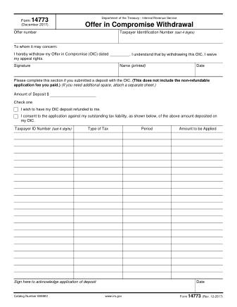 IRS Form 14773